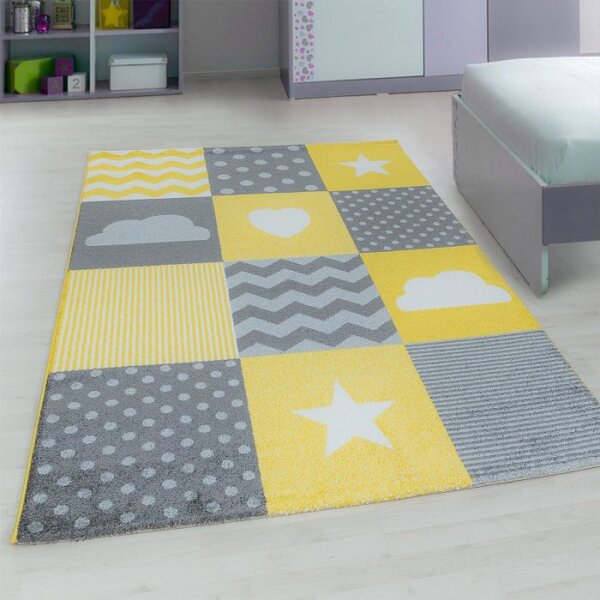 Vopi | Dětský koberec Kids 620 yellow - 120 x 170 cm