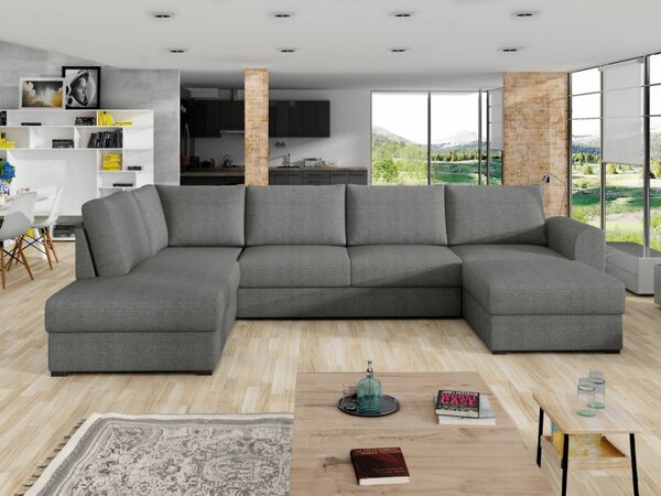 Sedací souprava Szafran, Potah: ekokůže Soft 011 (černá) + Majorka 03, Strana: levá Mirjan24 5902928261158