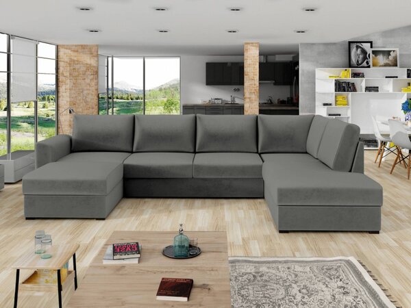 Sedací souprava Szafran, Potah: ekokůže Soft 011 (černá) + Majorka 03, Strana: levá Mirjan24 5902928261158