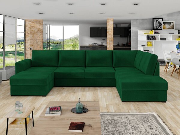 Sedací souprava Szafran, Potah: ekokůže Soft 011 (černá) + Majorka 03, Strana: levá Mirjan24 5902928261158