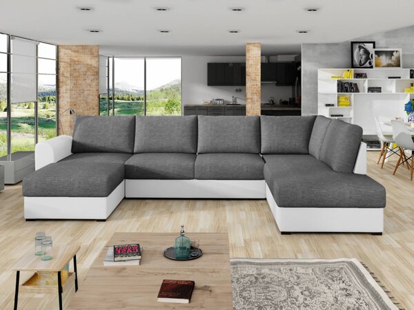 Sedací souprava Szafran, Potah: ekokůže Soft 011 (černá) + Majorka 03, Strana: levá Mirjan24 5902928261158