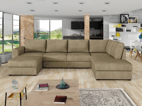 Sedací souprava Szafran, Potah: ekokůže Soft 011 (černá) + Majorka 03, Strana: levá Mirjan24 5902928261158