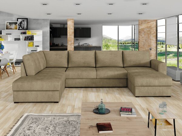 Sedací souprava Szafran, Potah: ekokůže Soft 011 (černá) + Majorka 03, Strana: levá Mirjan24 5902928261158