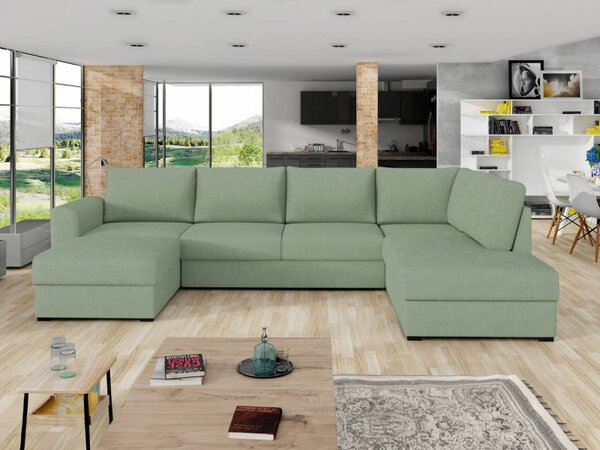 Sedací souprava Szafran, Potah: ekokůže Soft 011 (černá) + Majorka 03, Strana: levá Mirjan24 5902928261158
