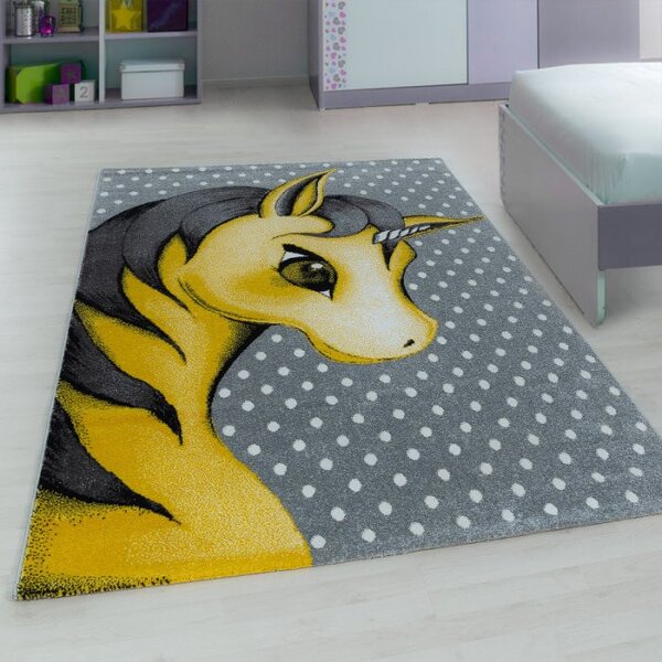 Vopi | Dětský koberec Kids 590 yellow - 80 x 150 cm