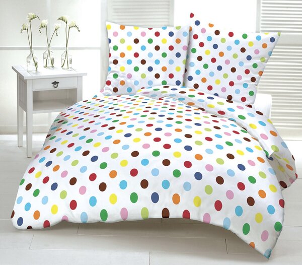 Povlečení bavlněné Rainbow dotts TiaHome