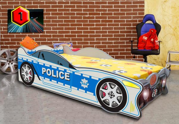 Dětská autopostel SPEED POLICIE 160x80 cm