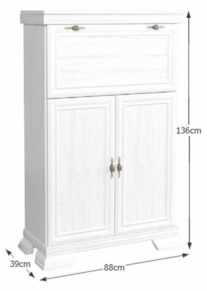 KONDELA Barová skříňka KK5, sosna andersen, KORA