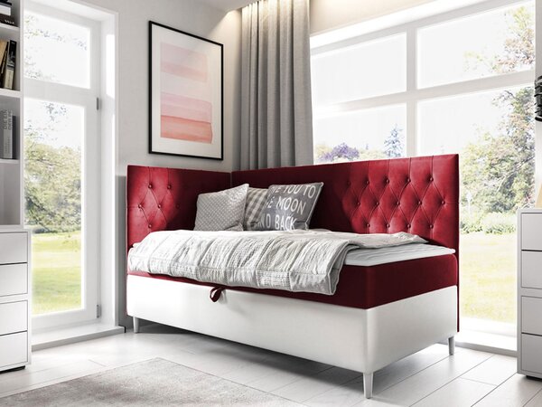 Kontinentální postel Junior Gerdise 3, Strana: pravá, Rozměr postele: 80x200, Barva:: ekokoža Soft 017 (biała) + Fresh 04 5903211202353