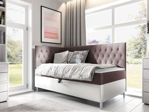 Kontinentální postel Junior Gerdise 3, Strana: pravá, Rozměr postele: 80x200, Barva:: ekokoža Soft 017 (biała) + Fresh 04 5903211202353