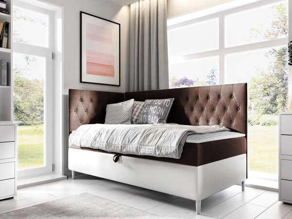 Kontinentální postel Junior Gerdise 3, Strana: pravá, Rozměr postele: 80x200, Barva:: ekokoža Soft 017 (biała) + Fresh 04 5903211202353