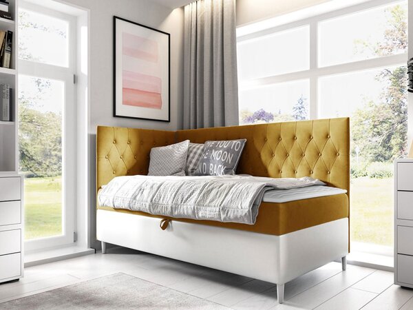 Kontinentální postel Junior Gerdise 3, Strana: pravá, Rozměr postele: 80x200, Barva:: ekokoža Soft 017 (biała) + Fresh 04 5903211202353