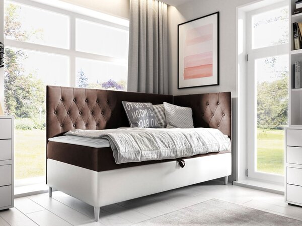 Kontinentální postel Junior Gerdise 3, Strana: pravá, Rozměr postele: 80x200, Barva:: ekokoža Soft 017 (biała) + Fresh 04 5903211202353