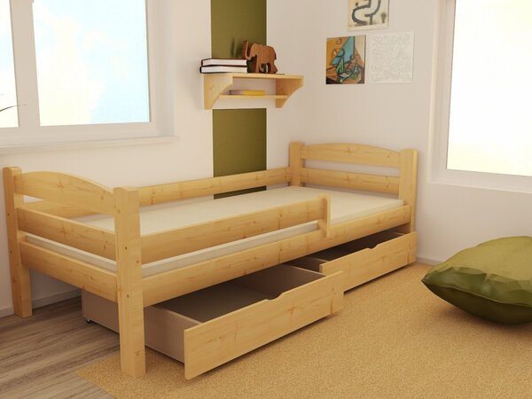 Dětská postel z MASIVU 200x90cm SE ŠUPLÍKY - DP005