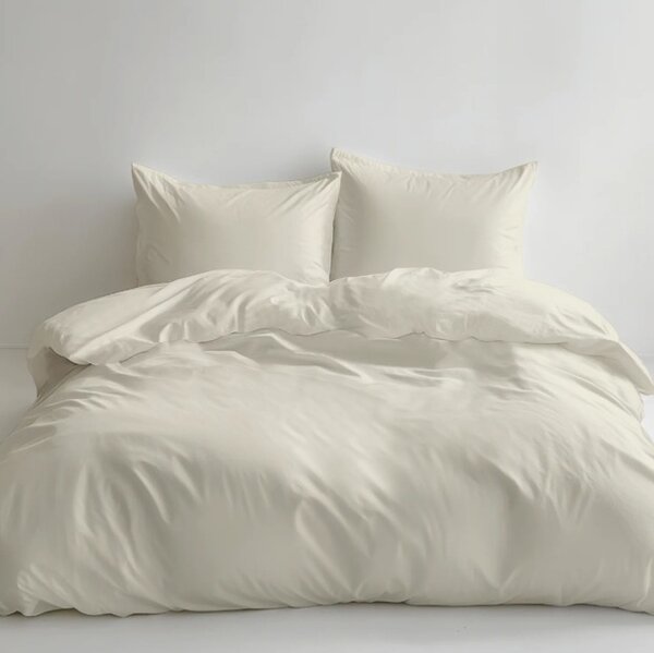 Florella Saténové povlečení Edel Satin Uni Ivory Rozměr: 70x90 + 140x200 cm
