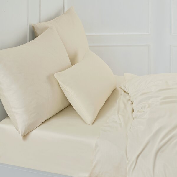 Florella Saténové povlečení Edel Satin Uni Ivory Rozměr: 70x90 + 140x200 cm