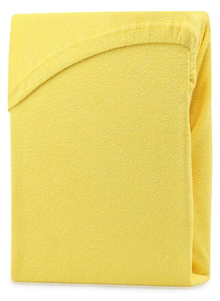 AmeliaHome - Napínací prostěradlo froté Žluté RUBY-180-200x200+30 cm