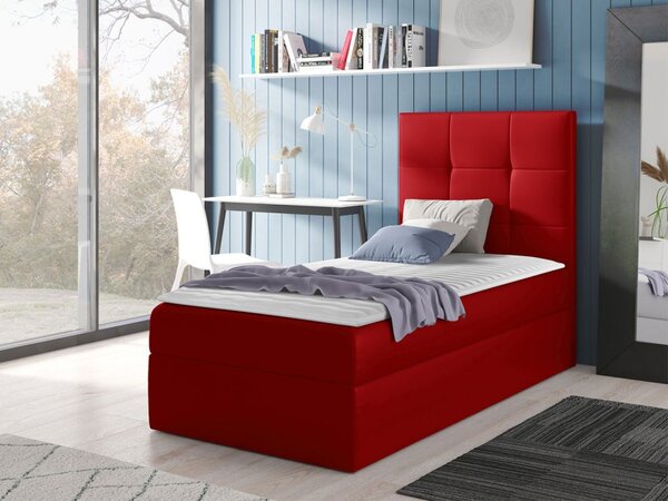 Kontinentální jednolůžková postel Kanvar 2, Strana: levá, Rozměr postele: 80x200, Barva:: ekokůže Soft 011 (černá) 5903211181085