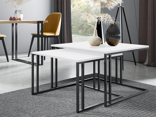 Set 2 konferenčních stolků Froyw, Barva: černá / dub craft zlatý 5903211310492