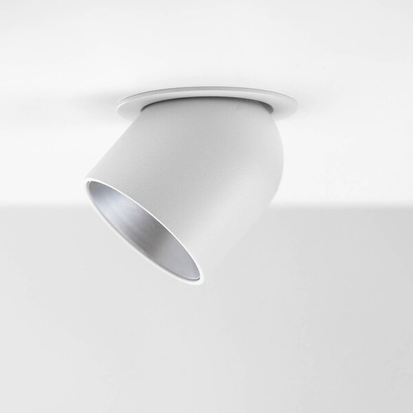 The Light Group SLC Cup LED downlight bílá/stříbrná 3 000K, stmívatelný, Bílá / opál, Obývací pokoj / jídelna, Hliník, Moderní, Zapuštěné kulaté