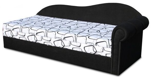 Jednolůžková postel (válenda) 70 cm Lane II (Černá 39 + Dodo 1026) (P). 793130