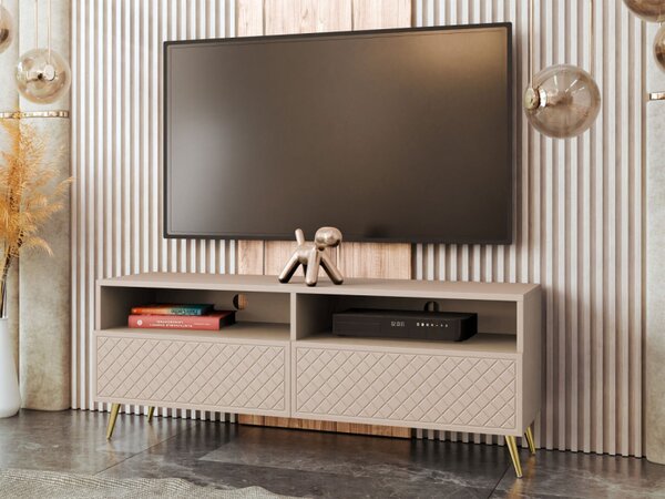 TV stolek/skříňka Borunti 2K, Barva: pískově béžová Mirjan24 5903211330575