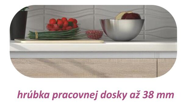 KONDELA Dolní skříňka D 80 3, dub sonoma/bílá, LINE