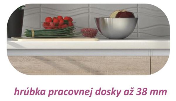 KONDELA Dolní skříňka D 80, dub sonoma/bílá, LINE