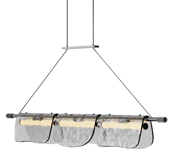 Aromas Lida Trio LED závěsné svítidlo Černá matná