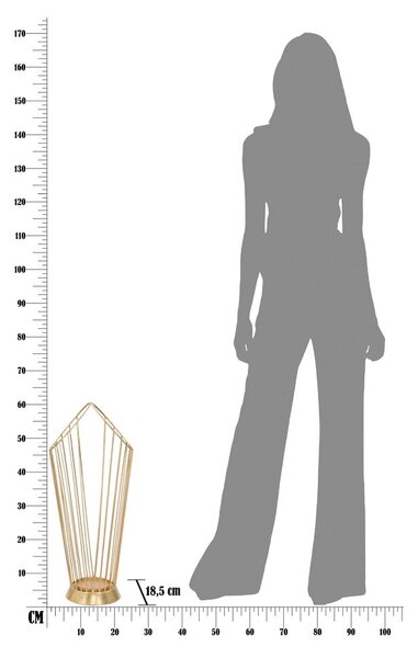 Stojan na deštníky ve zlaté barvě Mauro Ferretti, výška 60 cm