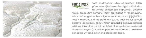 Materasso COMFORT antibacterial Eucalyss - partnerská oboustranná matrace z komfortních pěn 200 x 210 cm