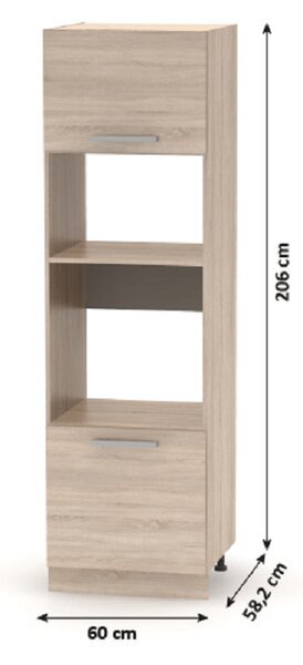 KONDELA Vestavná skříňka, dub sonoma, NOPL-084-00