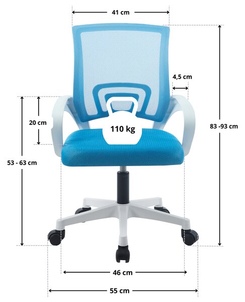 IDEPAR Kancelářská židle ARGO - modrá