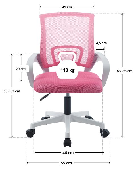 IDEPAR Kancelářská židle Argo (růžová)