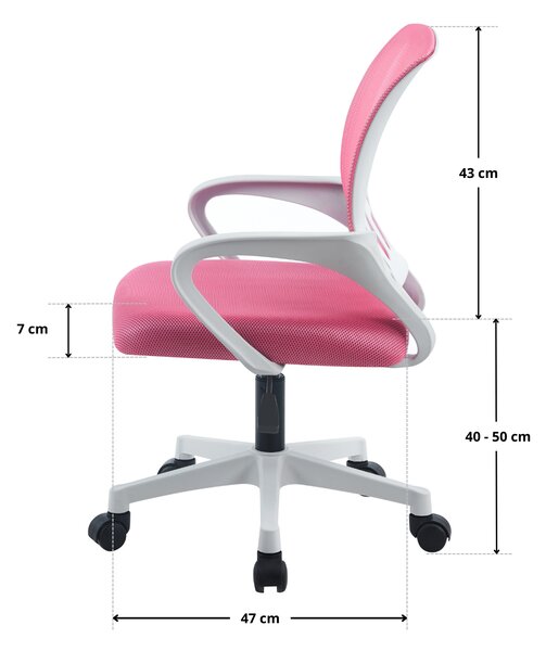 IDEPAR Kancelářská židle Argo (růžová)