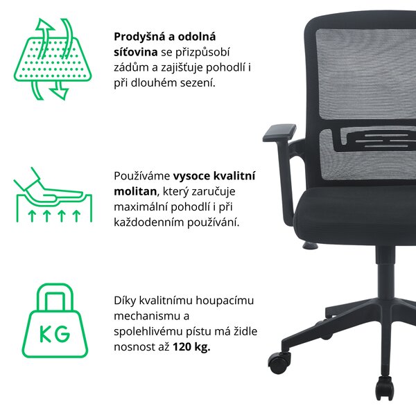 IDEPAR Kancelářská židle NEXA - černá