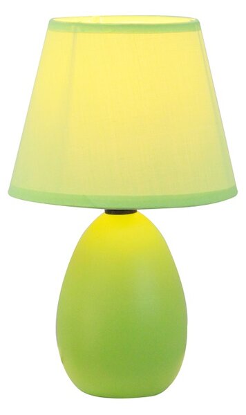 TEMPO Keramická stolní lampa, zelená, QENNY TYP 13