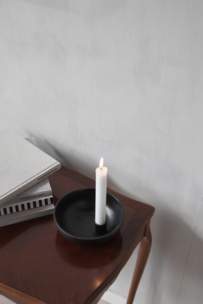 Storefactory Scandinavia Keramický svícen Lidatorp M - Glossy Black SF113
