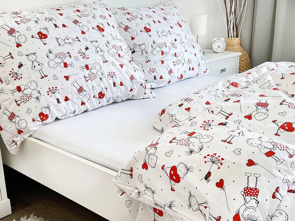 Bavlněné povlečení Láska Zapínání: knoflík, Velikost polštáře: 70x90, Velikost přikrývky: 140x200