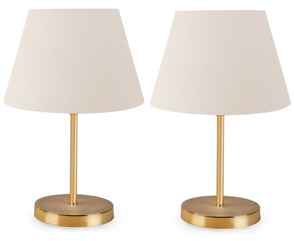 Opviq Sada 2 stolních lamp Deno krémová