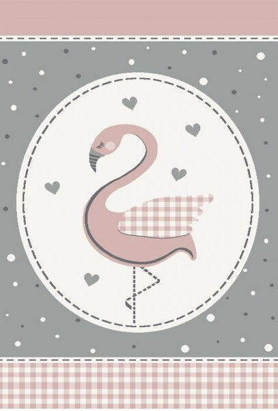 Vopi | Dětský koberec Kiddy 22354/095 Flamingo - 80 x 150 cm