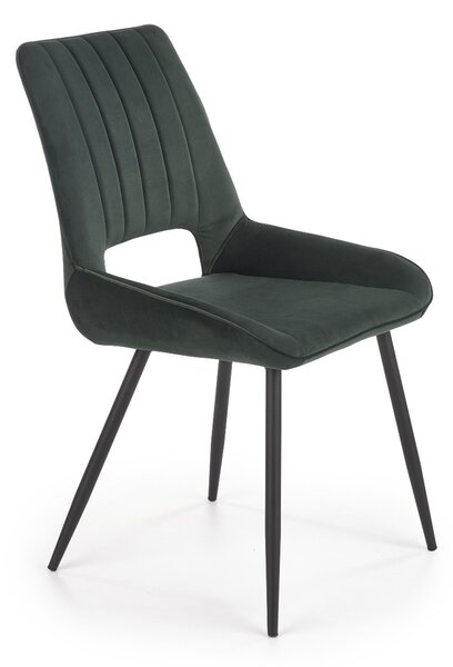 Moderní Židle čalouněná Lahvově zelené EZRA