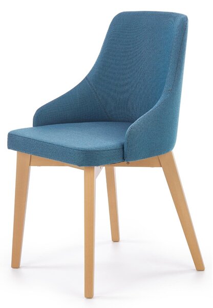 Moderní dřevěná židle do jídelny Modrá CAMILLA