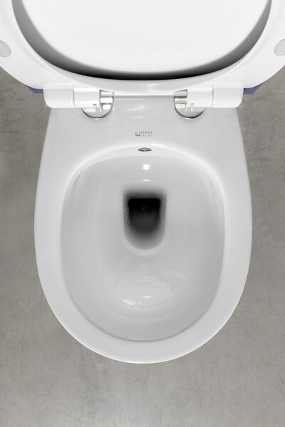 Isvea Isvea, SENTIMENTI CLEANWASH závěsná WC mísa, integrovaný ventil a bidetová sprška, Rimless, 36x51cm, bílá, 10ARS1101I