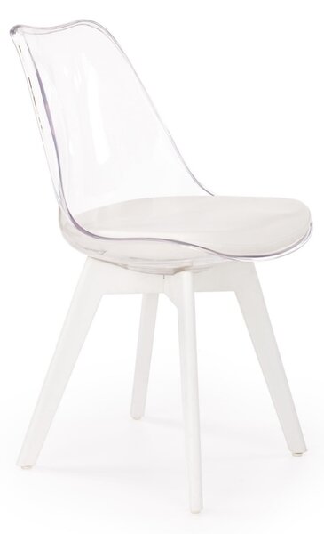 Moderní jídelní židle Transparentní bílá PERUGIA