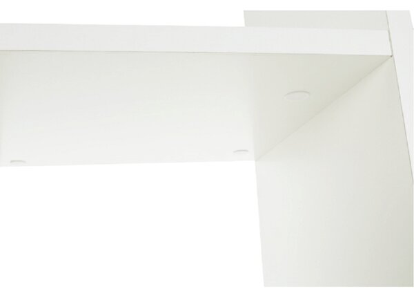 KONDELA Regál pyramida, bílý, DTD laminovaná, NORAH