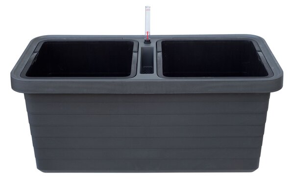 Samozavlažovací truhlík PLASTIA BERBERIS DUO 78x39x35 antracit