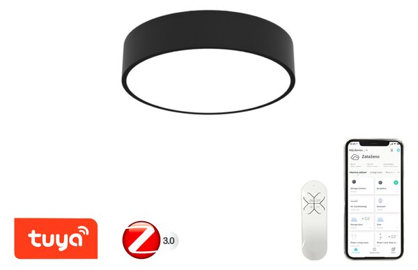 Immax NEO RONDATE SLIM Smart stropní svítidlo 40 x 7cm 28W černé Zigbee 3.0