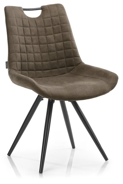 Moderní čalouněná židle s prošíváním Cappuccino ELAFONIS