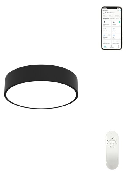 Immax NEO RONDATE SLIM Smart stropní svítidlo 40 x 7cm 28W černé Zigbee 3.0